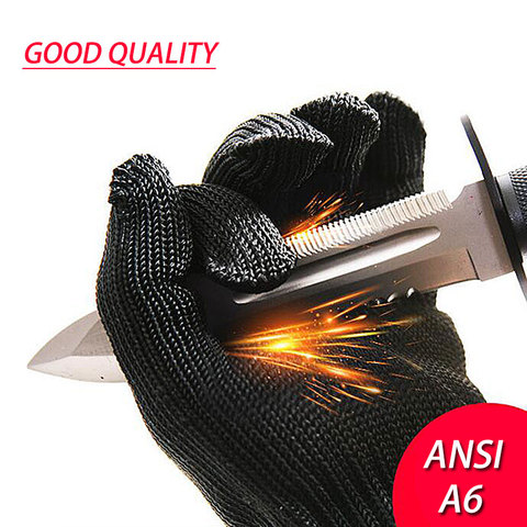 NMSafety-guantes de seguridad de alambre de acero inoxidable, protección contra cortes, transpirables, 1 par ► Foto 1/5