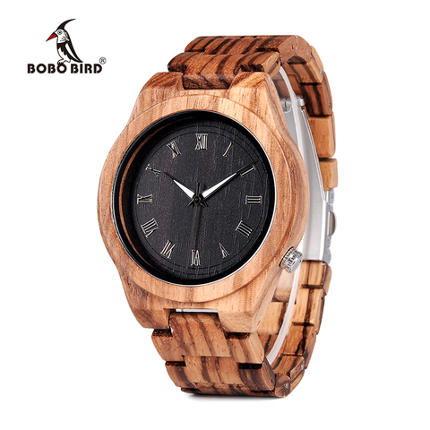 BOBO BIRD-reloj analógico de madera para hombre, accesorio de pulsera de cuarzo resistente al agua con calendario, complemento Masculino de marca de lujo con diseño W-M30, envío directo ► Foto 1/6