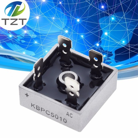 TZT teng-diodo de Puente rectificador de diodo KBPC5010, rectificador de potencia, componentes electrónicos, 50A, 1000V, KBPC 5010 ► Foto 1/6