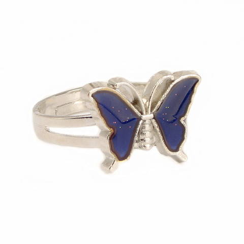 JUCHAO Mood Ring-anillos de mariposa para mujer, apertura ajustable ► Foto 1/6