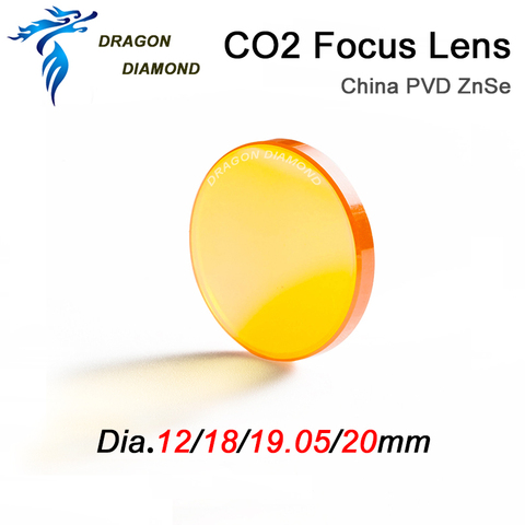 China CO2 ZnSe lente de enfoque diámetro 12mm 18mm 19,05mm 20mm FL 38,1 50,8 63,5 76,2 101,6mm para máquina de grabado y corte láser CO2 ► Foto 1/6