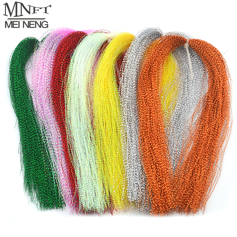 MNFT 5 unids Flashabou holográfico Tinsel mosca pesca atar cristal Flash cadena Jig gancho señuelo hacer Material de pesca Rosa rojo, Etc. ► Foto 1/6