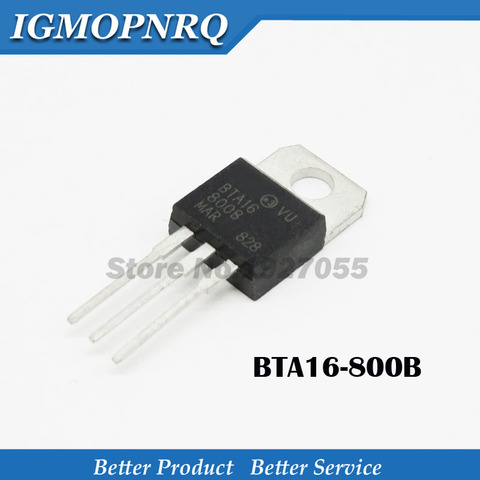 10 piezas BTA16-800B-220 BTA16-800 TO220 BTA16 800V 16A el bidireccional tiristores controlados tiristor ► Foto 1/1
