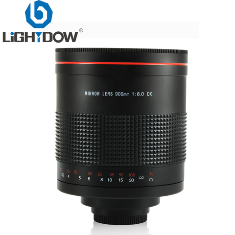 Lightdow 900mm F8.0 Manual telefoto principal lente de espejo + T2 anillo adaptador de montura para Canon, Nikon, Pentax cámaras DSLR de Sony ► Foto 1/6