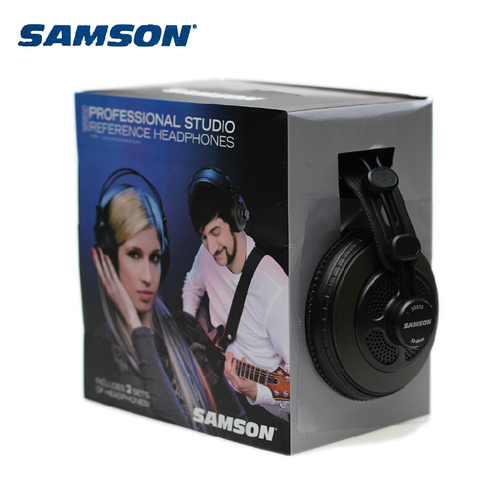 Samson-auriculares profesionales SR850 originales, dispositivo de audio semiabierto para estudio, paquete de dos piezas, un par ► Foto 1/5