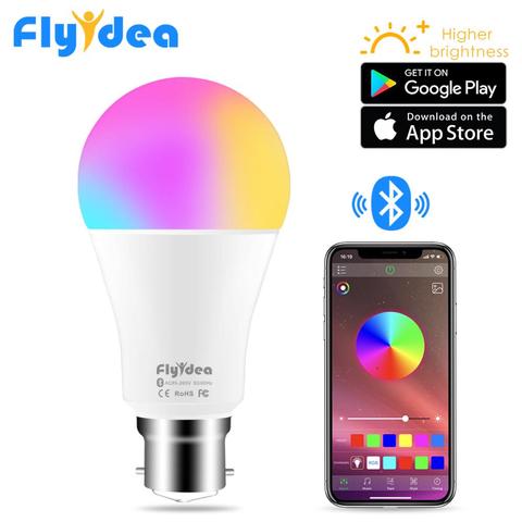 Inteligente Bluetooth, inalámbrico, LED, bombilla de luz B22 10 W RGB luces cambiantes de Color ajustable AC 85-265 V APP control de IOS/Android Lampada ► Foto 1/6