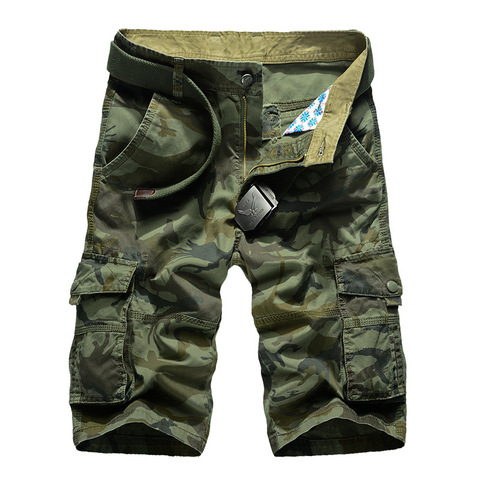 Pantalones cortos de camuflaje para Hombre Pantalones cortos militares informales para trabajo sueltos, 29-44 talla grande, novedad de 2022 ► Foto 1/6