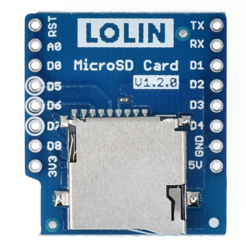 Micro SD Shield V1.2.0 para LOLIN (WEMOS) D1 mini TF ► Foto 1/3