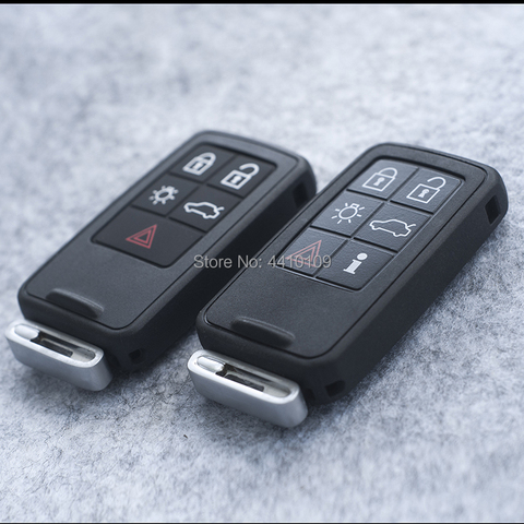 Funda inteligente para llave de mando a distancia de repuesto para Volvo XC60 S60 S60L V40 V60 S80 XC70 4 + 1 botones funda inteligente para llave de coche cubierta ► Foto 1/5
