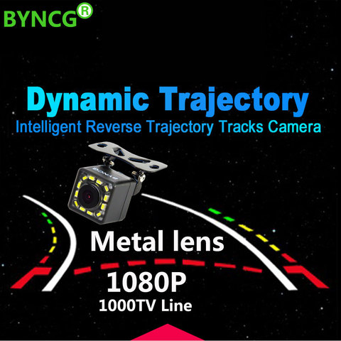 2022 nueva trayectoria dinámica Universal 12 luces CCD HD color impermeable cámara de visión trasera de coche copia de seguridad de visión nocturna cámara de aparcamiento ► Foto 1/6
