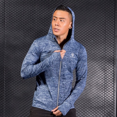 Nueva sudadera Otoño Invierno, camisa deportiva para hombre, sombrero con cremallera, chaquetas para correr, ropa deportiva para gimnasio, ropa deportiva para hombre, Top 2022 ► Foto 1/6