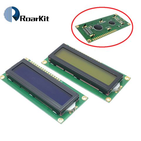 Pantalla LCD 1602 PCF8574 LCD1602, azul/amarillo, verde, 16X2, con retroiluminación, 1602A, 5v, para Arduino Diy Kit ► Foto 1/6
