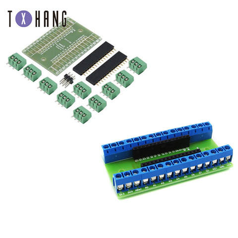 Tarjeta adaptadora de expansión de Nano Terminal para Arduino Nano V3.0 AVR ATMEGA328P con NRF2401 + interfaz de expansión de potencia CC ► Foto 1/6