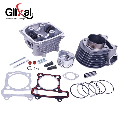 Glixal GY6-Kit de reconstrucción de motor de patinete eléctrico, conjunto de culata de cilindro para ciclomotor de 4 tiempos, 157QMJ, ATV, 150cc, 57,4mm ► Foto 1/6