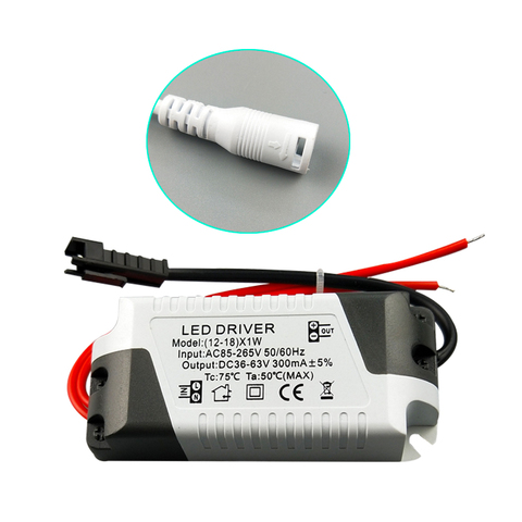 3 W-36 W Controlador LED 85-265V 300mA transformador de luz adaptador de fuente de alimentación de corriente constante para lámparas Led iluminación de tira ► Foto 1/6