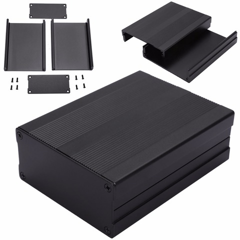 Cajas de aluminio extruido negro Caja de proyectos electrónicos de instrumentos PCB 100x76x35mm ► Foto 1/6