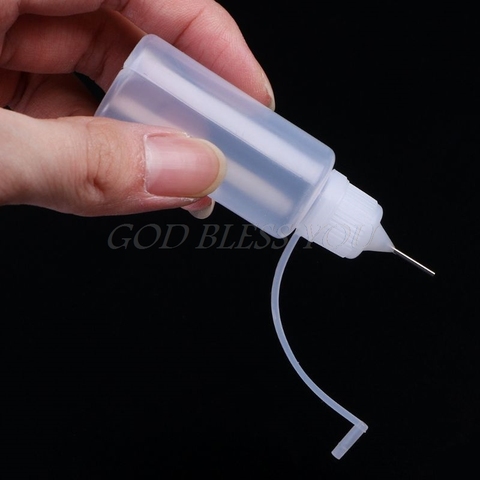 1 unid 10-50 ml vacía de punta de aguja de plástico de tapa a prueba de niños cuentagotas líquido botellas de jugo ► Foto 1/6