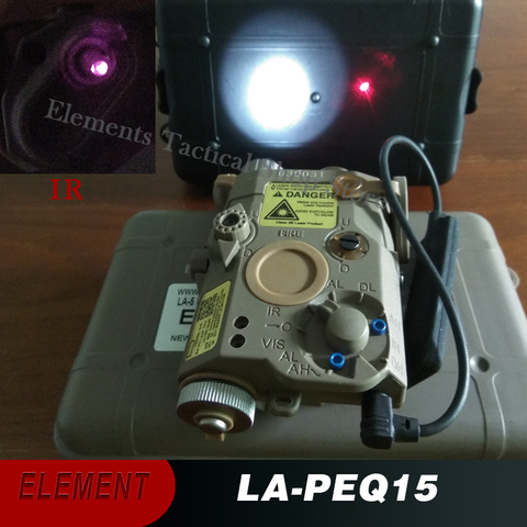 Linterna táctico Element Airsoft PEQ 15, láser rojo, IR, para caza, arma, luz PEQ15 EX276 ► Foto 1/6