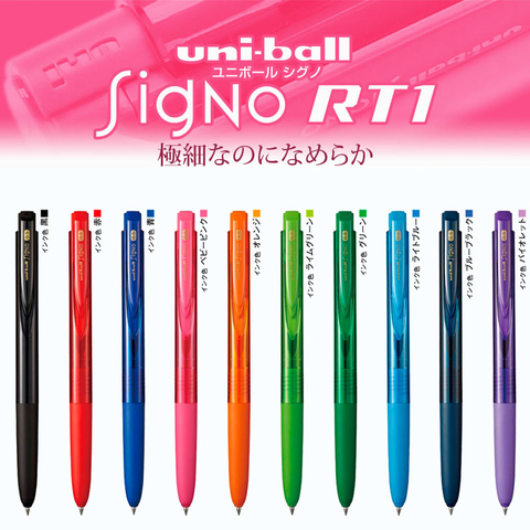 Mitsubishi-bolígrafo de tinta de Gel, uni-ball, Signo RT1, UMN155, 0,5mm/0,38mm, Japón, 10 colores a elegir, 1 Uds. ► Foto 1/6