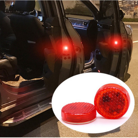 2 luces LED de advertencia de puerta de coche, accesorios adhesivos para Nissan Qashqai j11 Juke x-trail T32 Tiida Note Almera Primera Pathfinder ► Foto 1/6