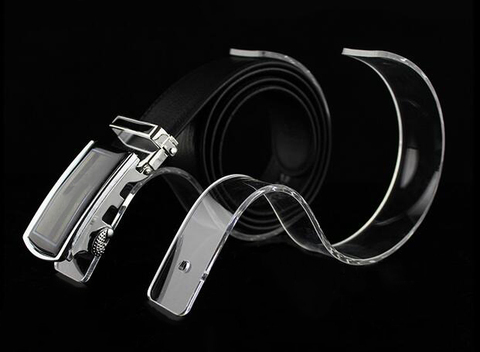 5 piezas Boutiques de moda pantalla accesorios cinturón bastidores Pantalla de acrílico faja pantalla soporte de escritorio de cuero cinturón/cintura soporte ► Foto 1/6