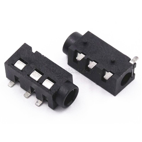 10 piezas 3,5 para auriculares jack de audio jack PJ-320D 4 pin SMD MP3 accesorios PJ320D ► Foto 1/6