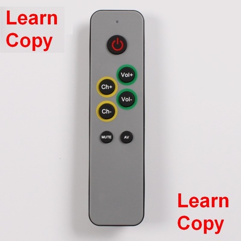 Aprendizaje control remoto para TV STB DVB receptor DVD 7 botones grandes controlador duplicado IR código de fácil uso para la gente vieja ► Foto 1/6