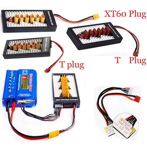 De 2 S-6 S Lipo paralelo equilibrado de carga de XT60 macho T enchufe para RC cargador de batería B6AC a6 720i de litio ► Foto 1/4