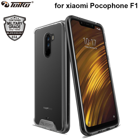 TOIKO Chiron duro híbrido PC amortiguador suave TPU Fundas protectoras para xiaomi Pocophone F1 a prueba de golpes a prueba de Shell Poco F1 cubierta clara de teléfono ► Foto 1/6