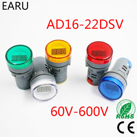 22mm LED Digital AC voltímetro amperímetro 60-500 V 0-100A voltaje corriente Ampere meter medidor indicador lámpara piloto ► Foto 1/6