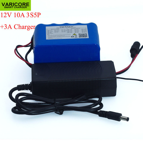 Nuevo 12 V 10ah 18650 batería recargable de litio 12 v 12 v 10000 mAh alimentación de la cámara está protegido con PCB + 12,6 V 3A cargador de batería ► Foto 1/5