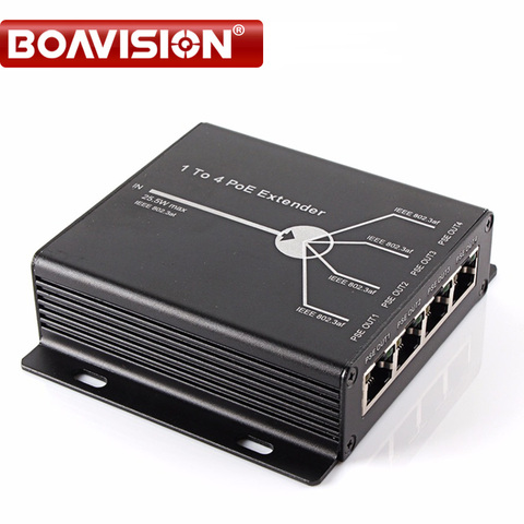 Nuevo Mini 10/100 M 4 puertos POE Extender 25,5 W-Extender 120 metros IEEE802.3af POE dispositivos de red plug-and-Play ► Foto 1/6