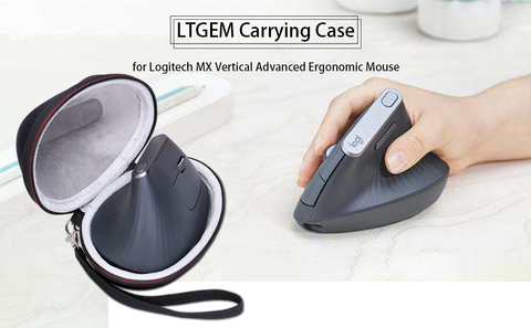 LTGEM-Estuche Duro EVA para Logitech MX Vertical Advanced ergonómico ratón-Bolsa de transporte protectora de viaje ► Foto 1/6