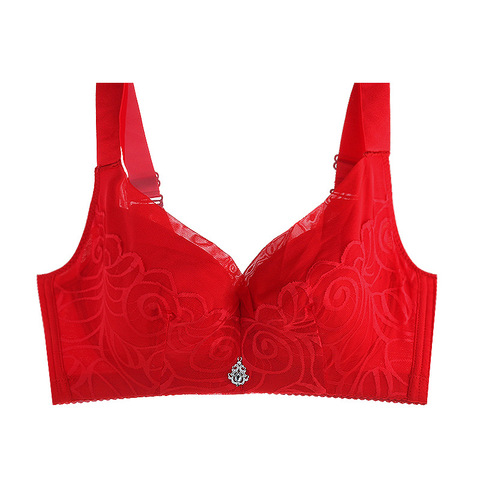 Sujetador sin aros para mujer, ropa interior de talla grande, copa completa bh, Bralette de encaje, lencería Sexy de talla grande, talla 50, 115 ► Foto 1/1