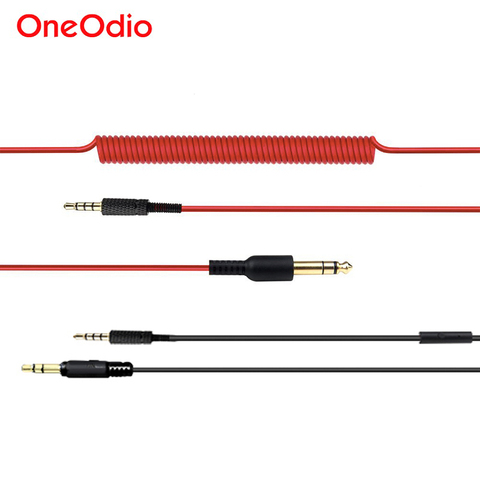 Onedio auriculares Cables 2 unids Jack 3.5mm aux cable de audio con micrófono para teléfono móvil 6.3mm a 3.5mm DJ auriculares cable ► Foto 1/6
