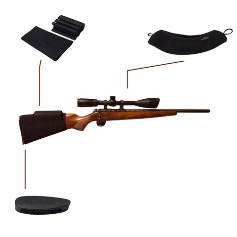 Tourbon-accesorios para pistola de caza, cubierta del visor de neopreno impermeable, almohadilla de retroceso, reposa mejillas, 1 Juego ► Foto 1/1