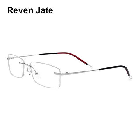 Reven bate-gafas con montura de titanio para hombre, anteojos sin montura, gafas graduadas ópticas, para corrección de visión masculina ► Foto 1/6