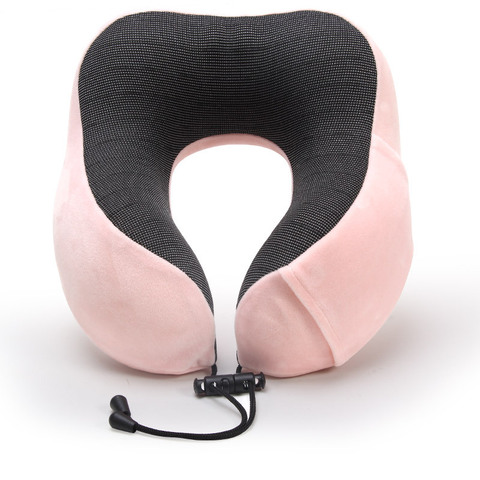 Almohada de viaje de espuma viscoelástica para cuello y cervicales, almohadas de siesta en forma de U, soporte para la barbilla ► Foto 1/6