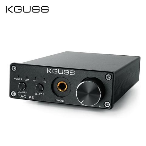 KGUSS DAC-K3 TPA6120 2,0 MINI HIFI USB DAC decodificar Audio amplificador de auriculares 24BIT 192KHz OPA2134 AMP DC12V US/EU ► Foto 1/5