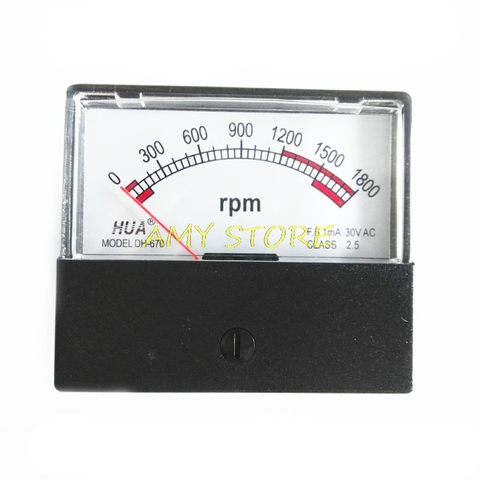 Medidor de velocidad de Panel analógico, 0-1800, 2500, 3500, 3600RPM, DC10V/190V/220V, CA/DC30V, DH-670 de medición ► Foto 1/1