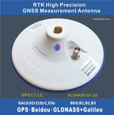 Antena de alta precisión RTK GNSS ZED-F9P Antena GPS CORS antena TNC 3,3-18 V Medición de alta ganancia GNSS GPS GLONASS GALILEO BDS ► Foto 1/5