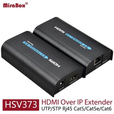 HSV373-extensor de HDMI, extensor de Ethernet compatible con 1080P, 120m, Ethernet sobre Cat5/Cat5e/Cat6, Rj45, HDMI sobre IP ► Foto 1/6