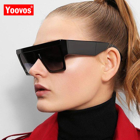 Yoovos-gafas De sol cuadradas con marco grande para hombre y mujer, anteojos De sol unisex, estilo Retro, a la moda, De marca Vintage, 2022 ► Foto 1/6