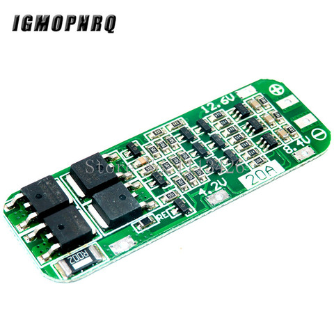 3S 20A batería de litio Li-ion 18650 cargador PCB BMS Placa de protección para Motor de taladro 12,6 V Módulo de célula Lipo 64x20x3,4mm ► Foto 1/2