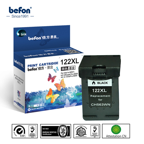 Befon-cartucho de tinta para impresora HP 122, repuesto de tinta Compatible con 122XL, para Deskjet 1000, 1050, 1050A, 1510, 2000, 2050, 3000, 3050 ► Foto 1/5