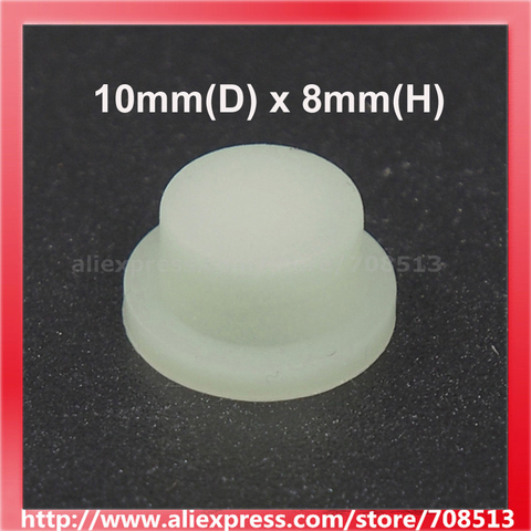 10mm(D) x 8mm(H) resplandor-en-la-oscuridad De Tailcaps-transparente (10 uds) ► Foto 1/5