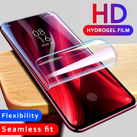 Película de hidrogel suave para Xiaomi Mi 9T Pro 10 cubierta completa para Xiaomi Redmi note K20 K30 Mi 10 de Ultra Pro Mi 10T Lite 5G Protector de pantalla ► Foto 1/6