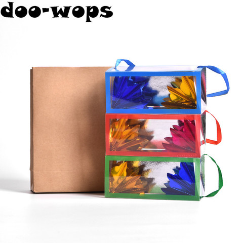 1 Juego de bolsas de papel Super Mini Delux, flor que aparece en caja (13x6x6cm), trucos de Magia, accesorios para escenario, truco, broma, mentalismo ► Foto 1/5