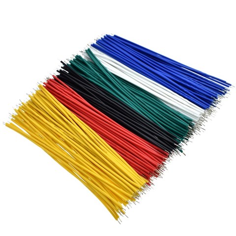 100 piezas de estaño Chapado en placa de PCB Cable de soldadura 24AWG 10 cm volar Jumper Cable de alambre de estaño Conductor cables 1007-24AWG cable de conector ► Foto 1/6