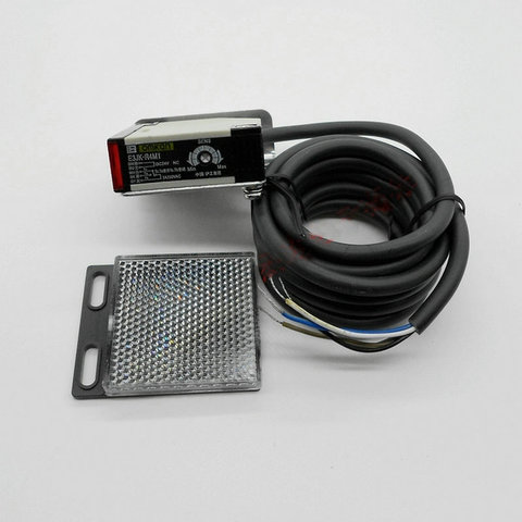 E3JK-R4M1 DC 12-24 V AC 90-250 V interruptor de proximidad sensor fotoeléctrico retrorreflectante con 2 M cable ► Foto 1/4